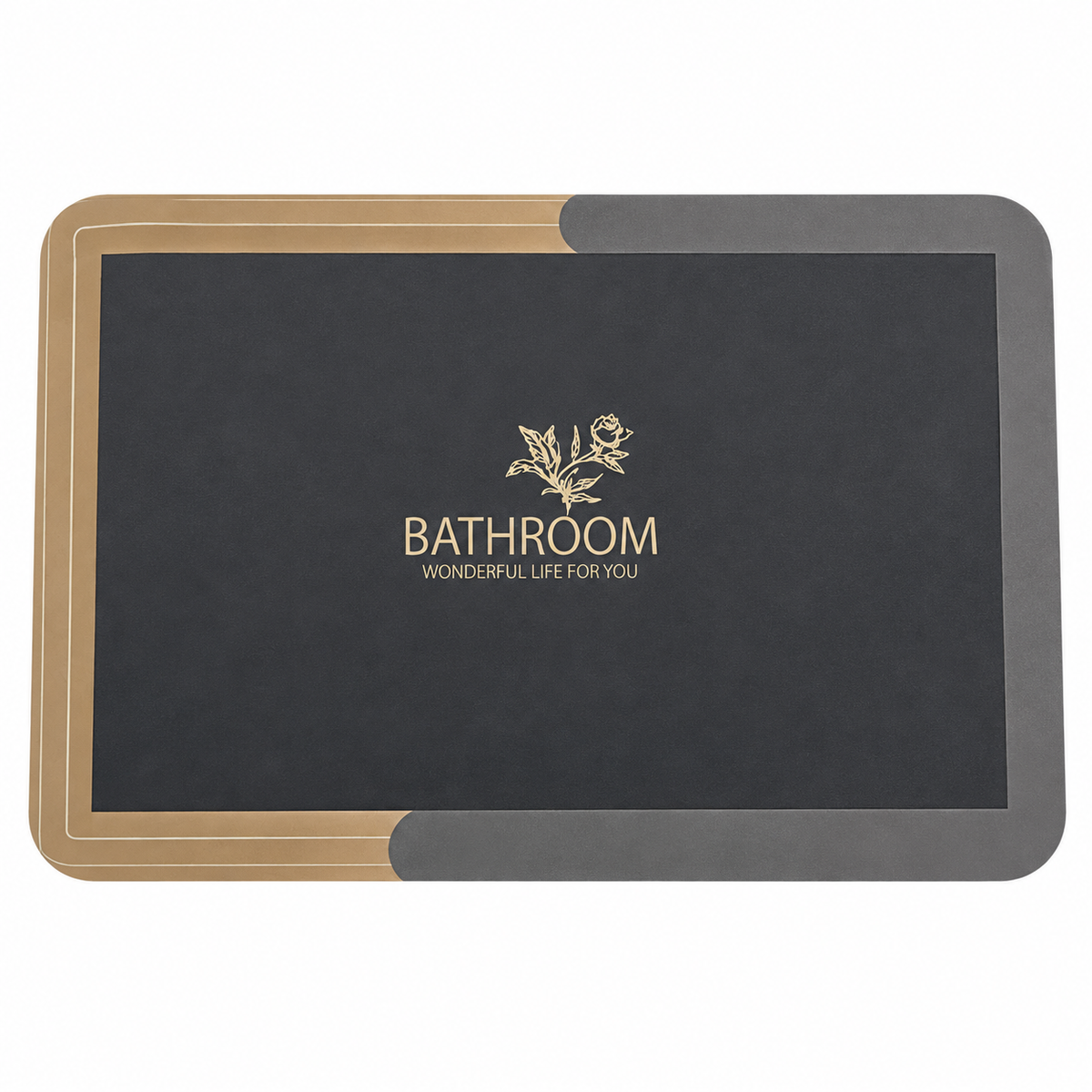 Alfombra de baño 40 × 60 cm, diseño BATHROOM 21009-1 — vista sobre fondo blanco