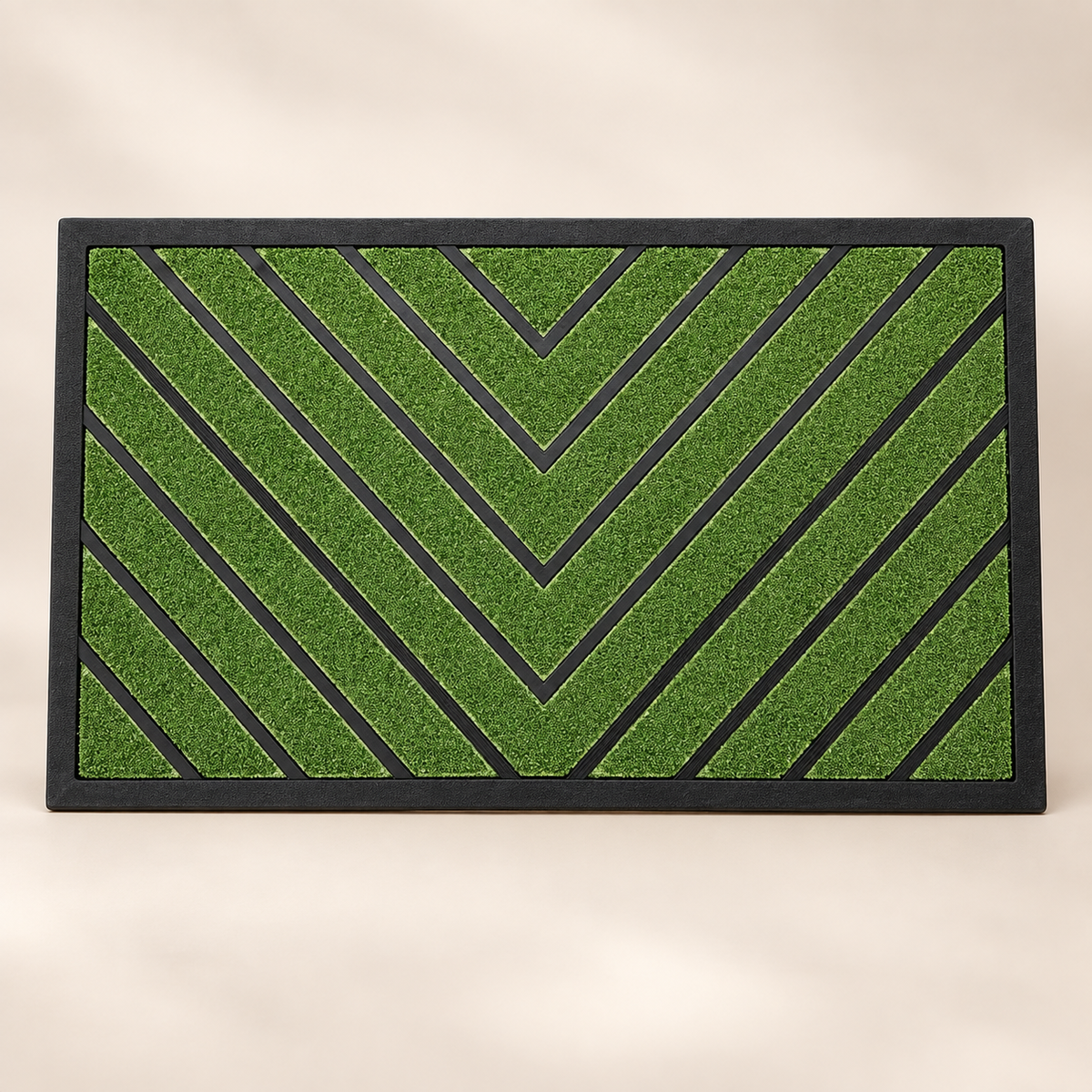 Tapete de entrada verde y negro 45 × 75 cm 21009-21 — vista principal