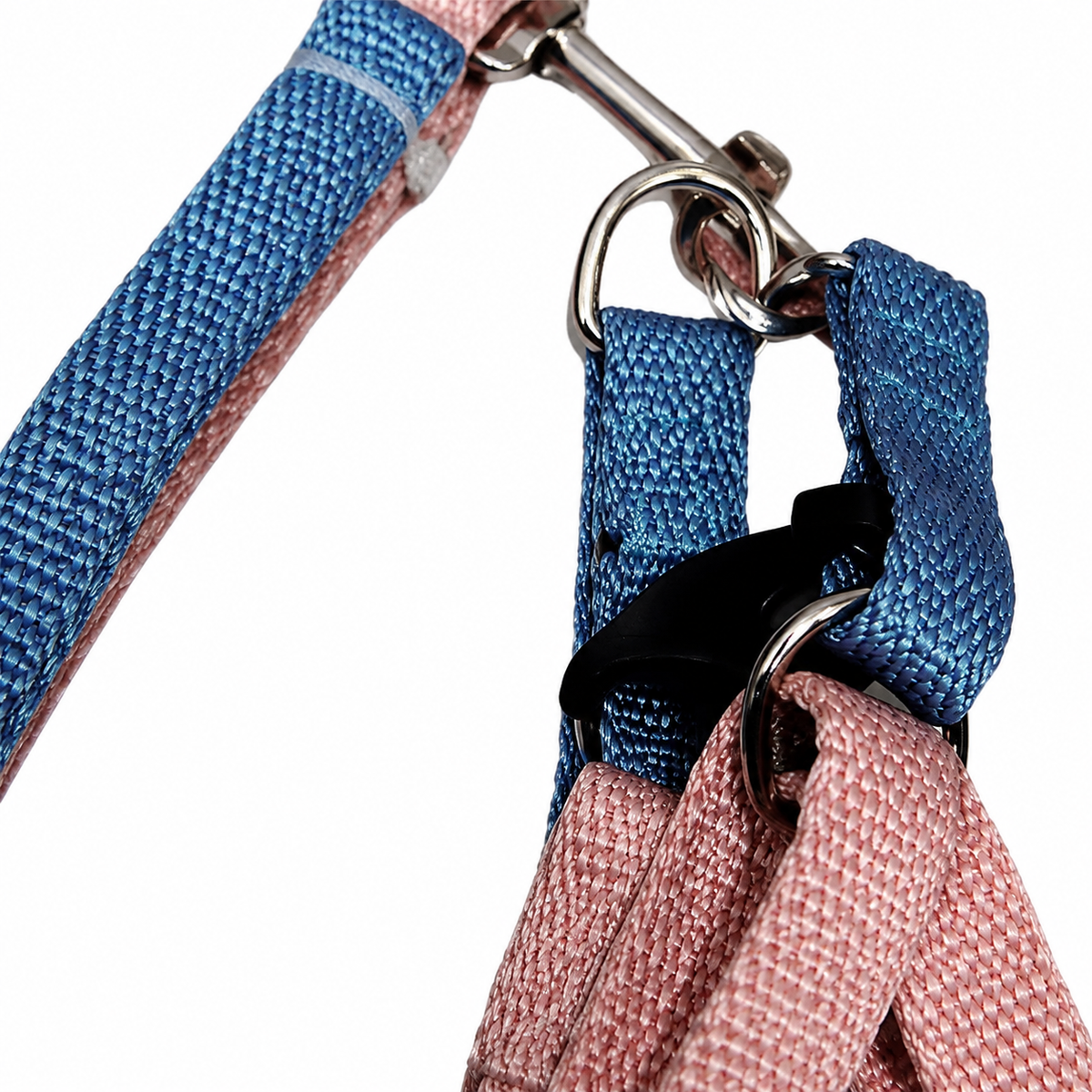 Arnés con correa en azul y rosa 23023-38 — detalle