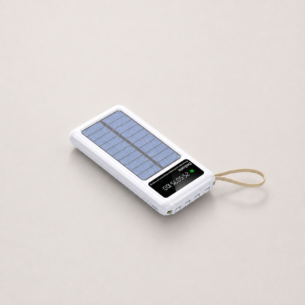 Batería portátil solar blanca con cables 23165-11 — vista principal
