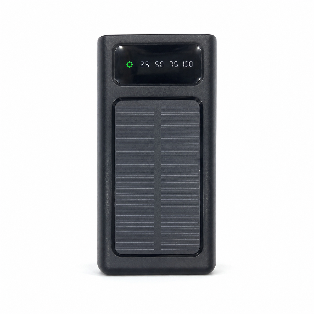 Batería portátil con panel solar 23165-2 — vista sobre fondo blanco