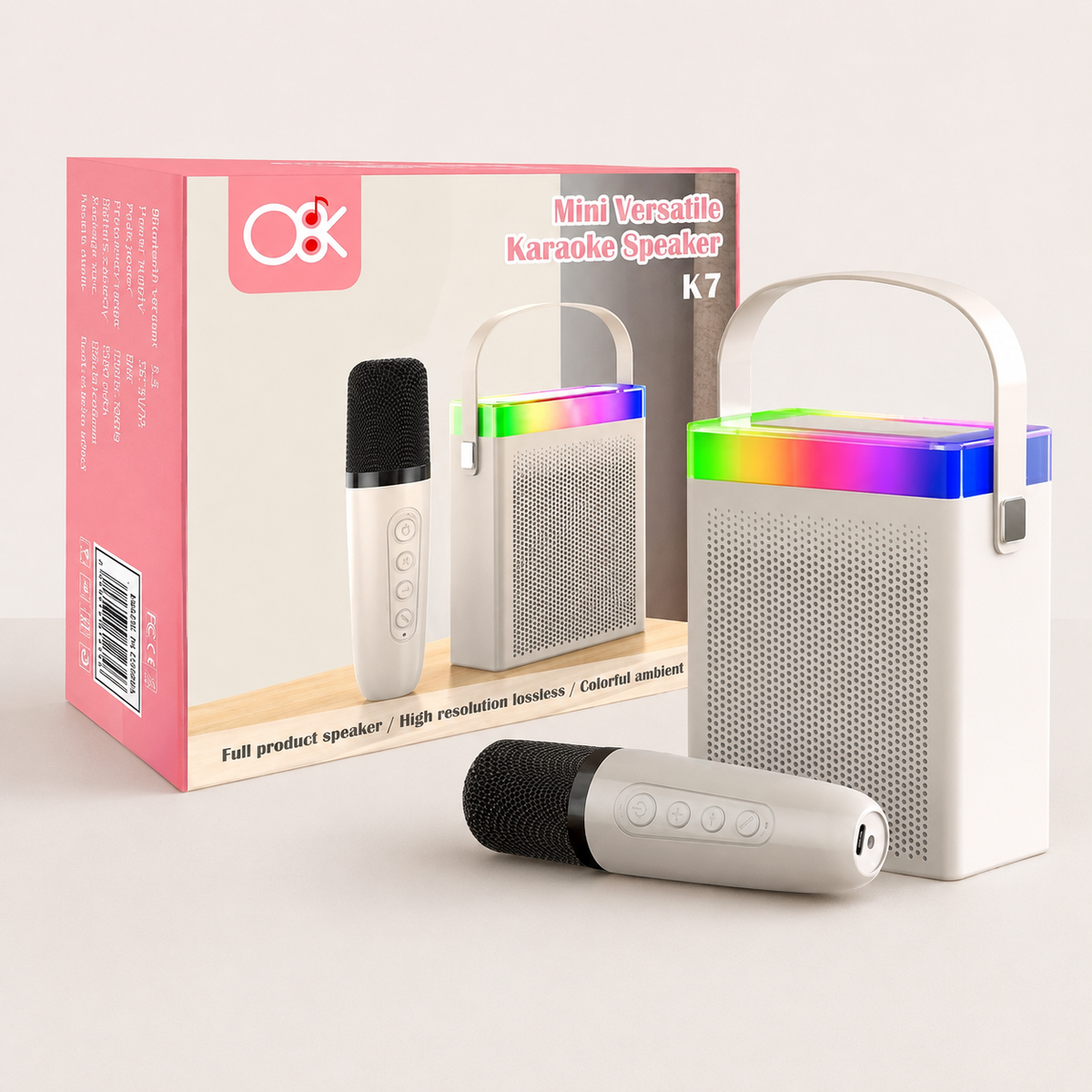 Bocina para karaoke K7 con micrófono 23166-21 — vista principal