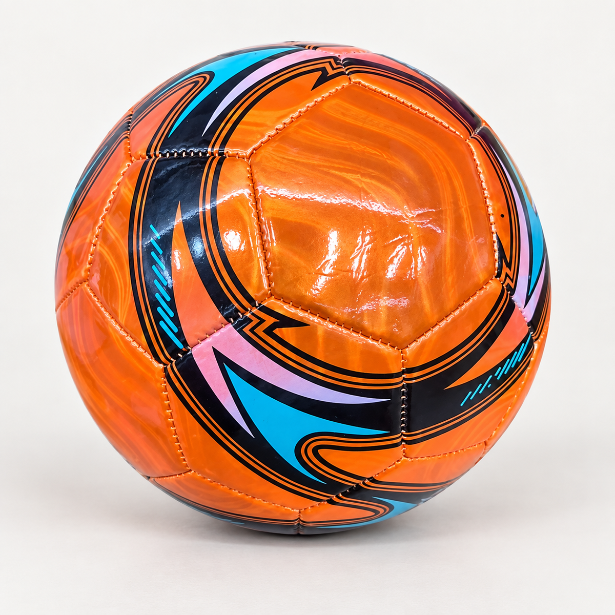Balón de fútbol naranja con detalles turquesa 23193-4 — vista principal
