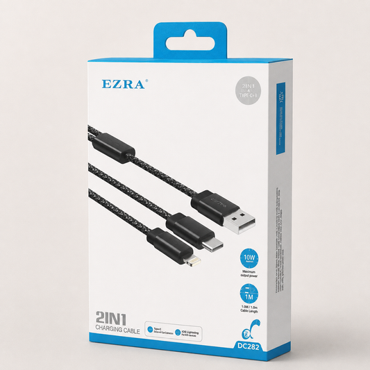 Cable de carga EZRA DC282 2 en 1 de 1 m 23198-11 — vista principal