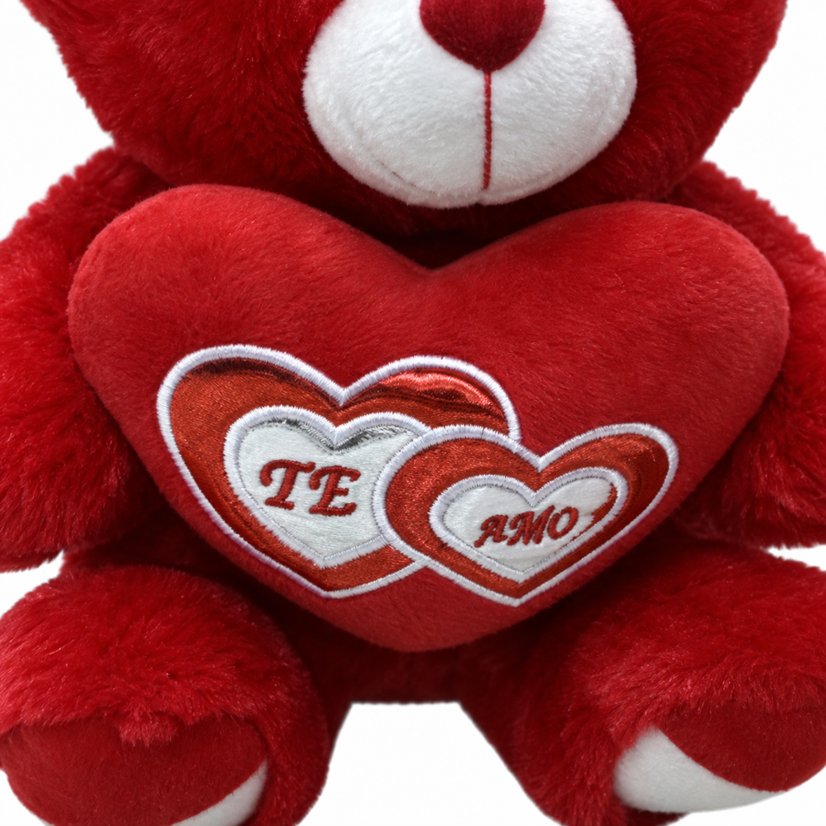 Oso de peluche rojo con corazón Te Amo 23205-10 — detalle del producto