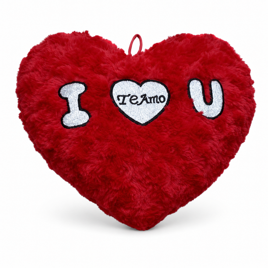 Corazón de peluche rojo Te Amo 23205-2 — vista sobre fondo blanco