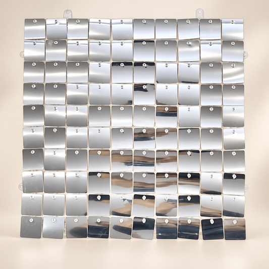Panel decorativo de lentejuelas plateadas 23275-1 — vista principal