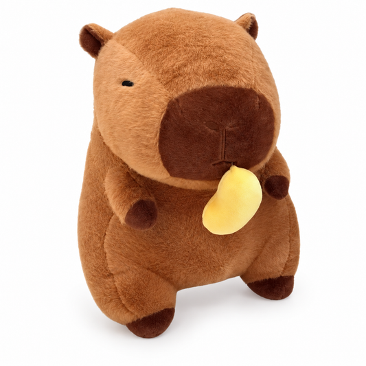 Peluche de capibara con bolso de durián 24228-20 — vista sobre fondo blanco