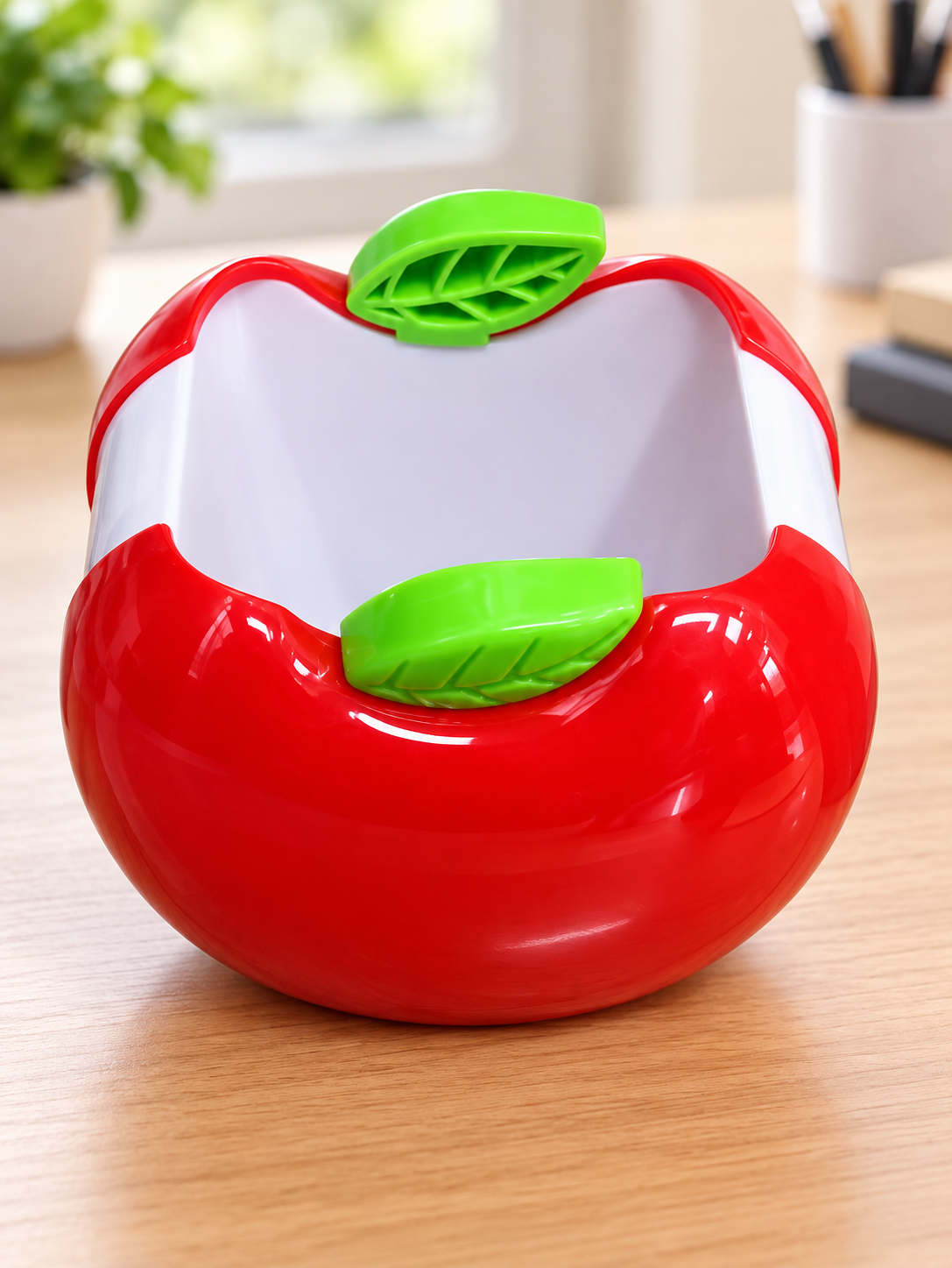 Portalápices rojo con forma de manzana — 25188-12 — vista principal