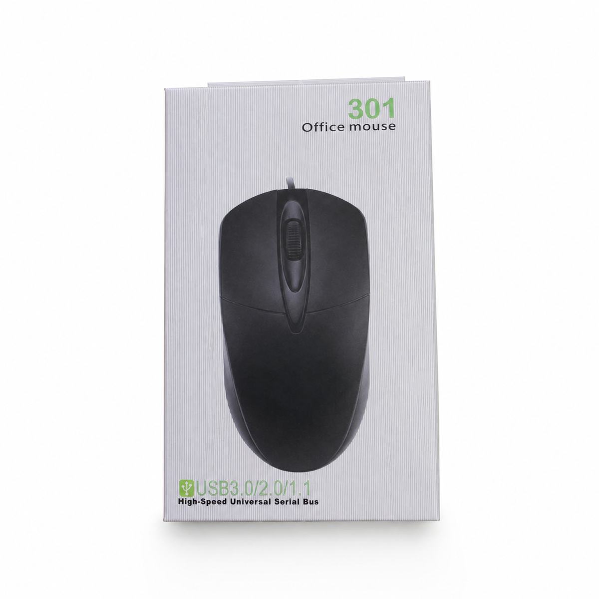 Mouse de oficina con cable USB 301 28796-13 — vista sobre fondo blanco