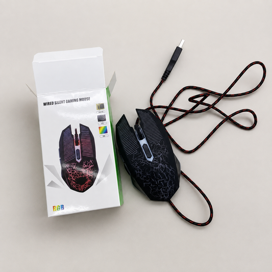 Mouse USB con cable y diseño de grietas 28796-22 — vista principal