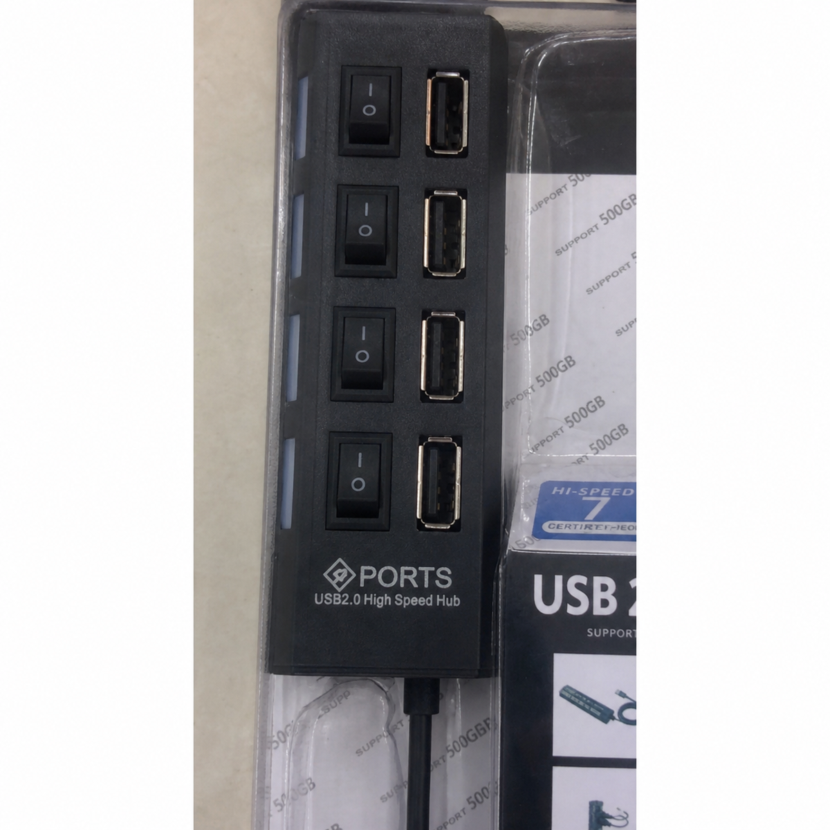 Hub USB 2.0 de 4 puertos con interruptores 28796-28 — detalle del producto