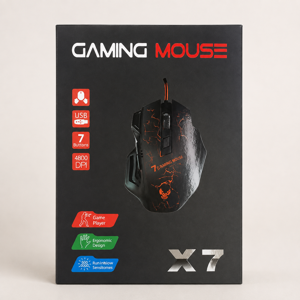 Mouse gaming USB X7 28796-32 — vista principal