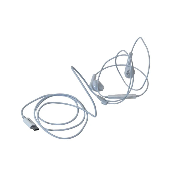 Căști cu fir Ezra USB-C, cu microfon și control pe fir, disponibile în alb și negru