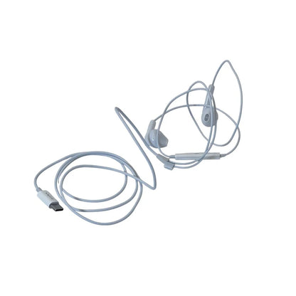 Căști cu fir Ezra USB-C, cu microfon și control pe fir, disponibile în alb și negru
