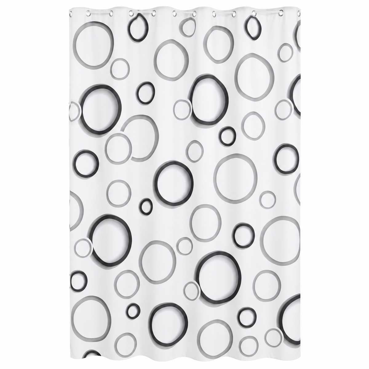 Cortina de baño con estampado moderno, diseño surtido 44776-68 — vista sobre fondo blanco
