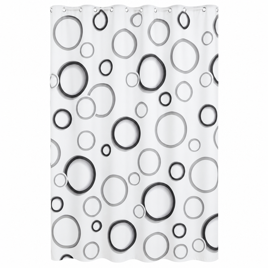 Cortina de baño con estampado moderno, diseño surtido 44776-68 — vista sobre fondo blanco