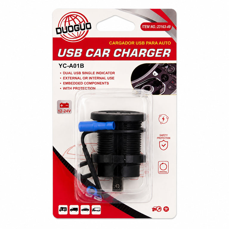 Priză Auto cu Dublă Încărcare USB și PD, Încărcător Auto 12V-24V pentru Telefon și Accesorii Auto