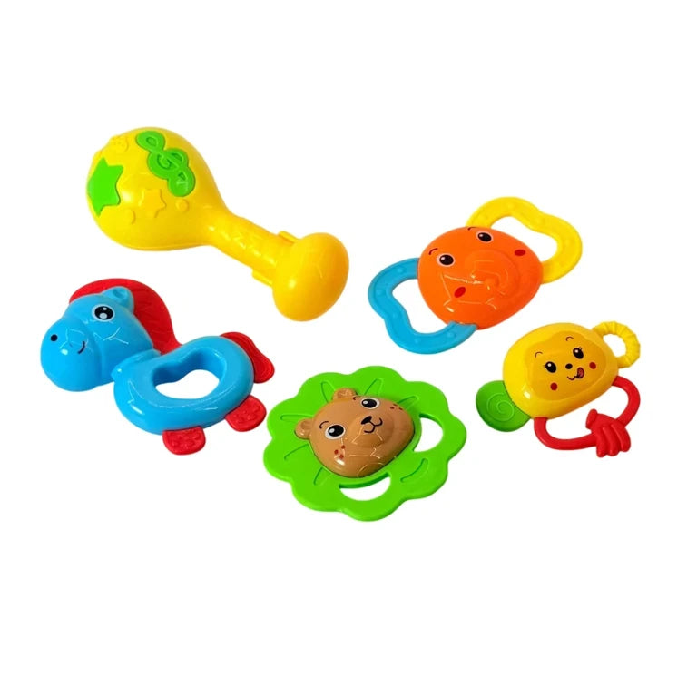 Set de 5 sonajeros infantiles de colores — imagen 3