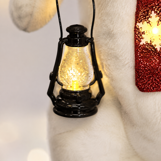 Detalle de Oso polar navideño iluminado color blanco — 8820-1