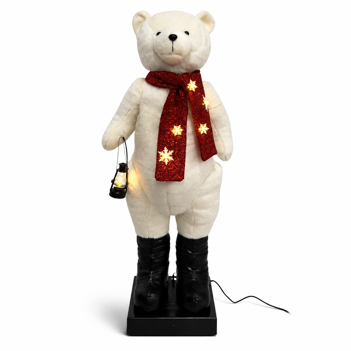Oso polar navideño iluminado color blanco — 8820-1 sobre fondo blanco