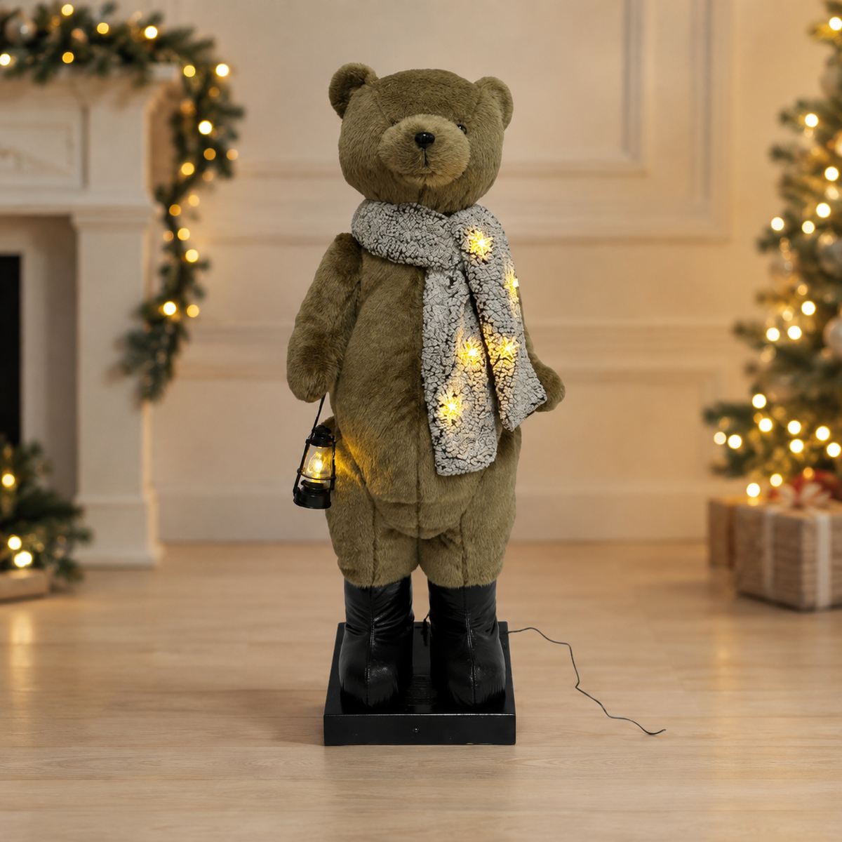 Oso polar navideño iluminado color café — 8820-2 — vista 1