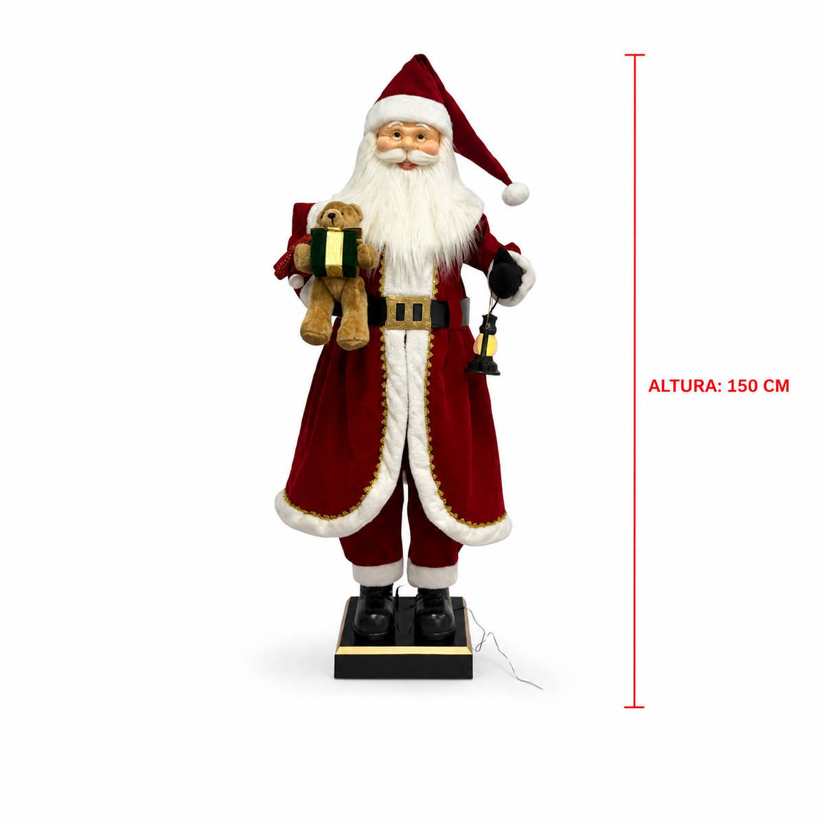 Figura decorativa de Papá Noel de 150 cm — 8820-4 sobre fondo blanco