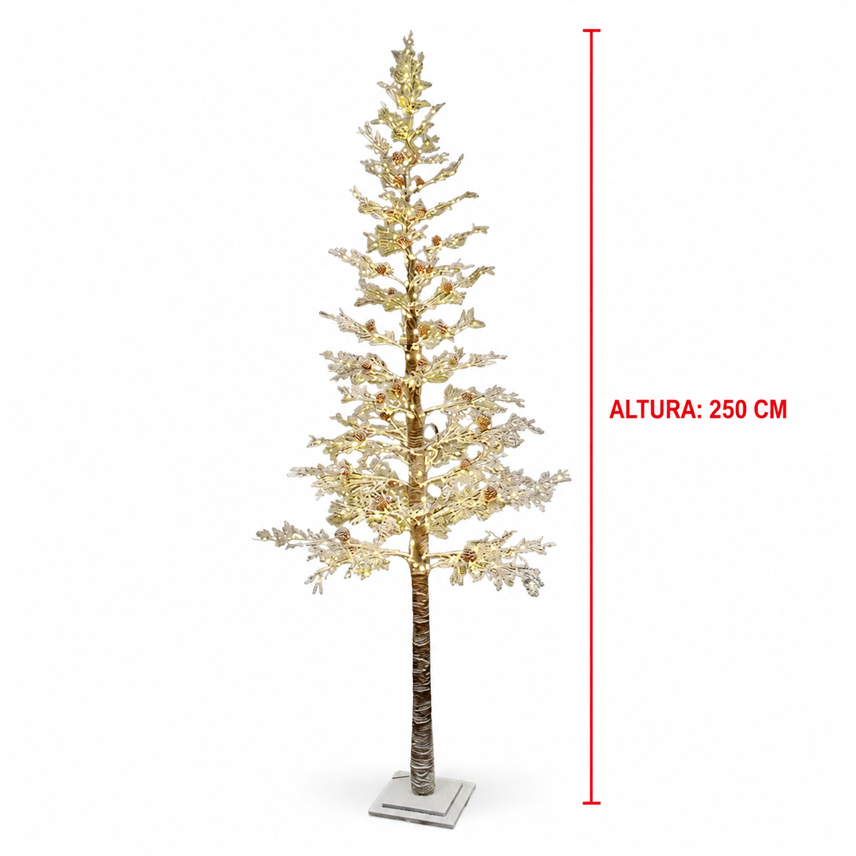 Árbol luminoso navideño de 250 cm — 8833-5 sobre fondo blanco