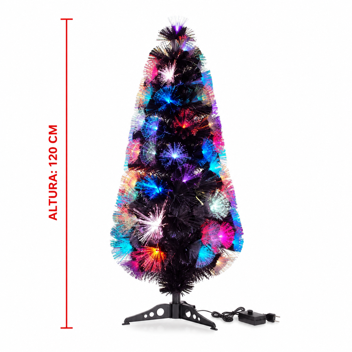 Árbol de Navidad de 120 cm con luces — 9901-6 sobre fondo blanco