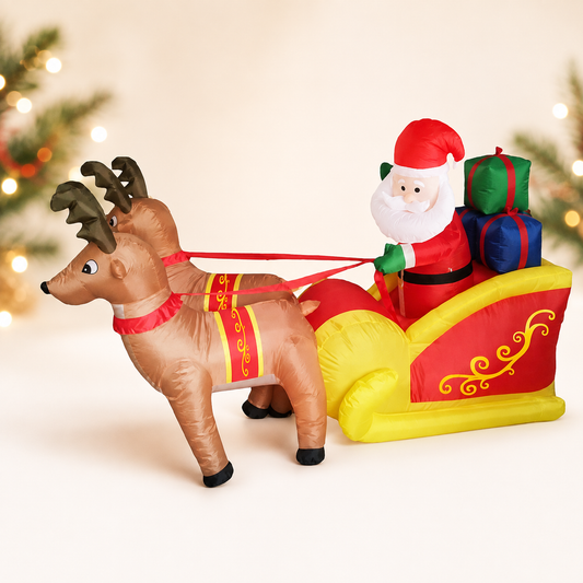 Papá Noel con trineo y reno — 9903-101 — vista 1