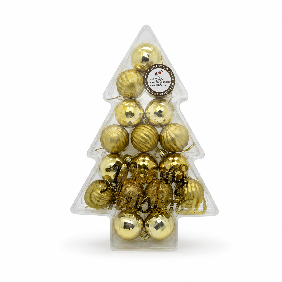 Set de esferas navideñas decorativas — 9993-63 sobre fondo blanco