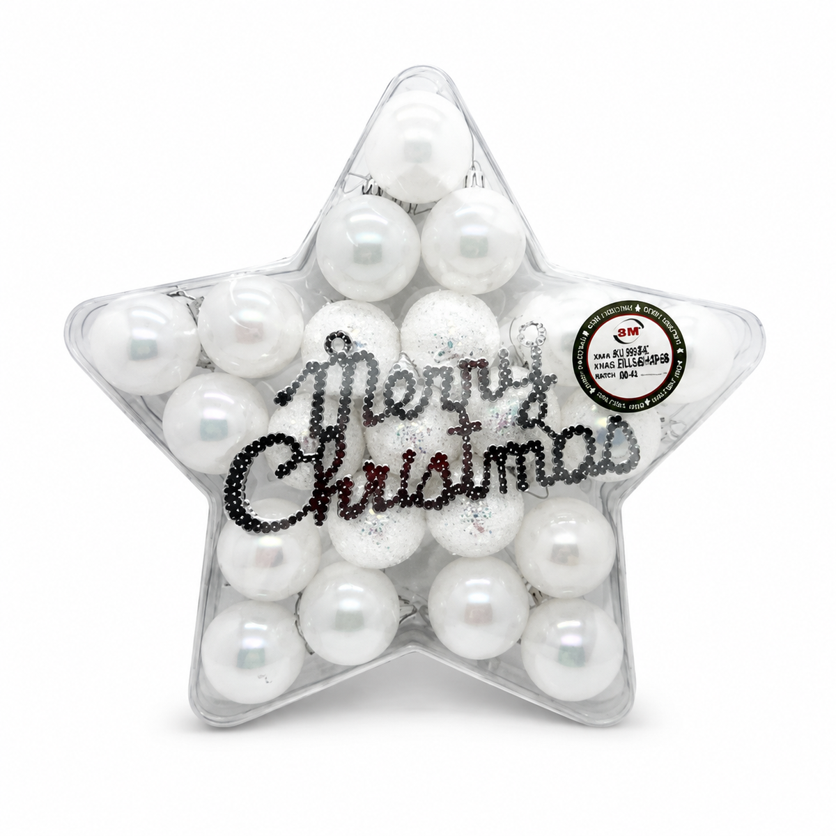 Set de esferas navideñas decorativas — 9993-64 sobre fondo blanco