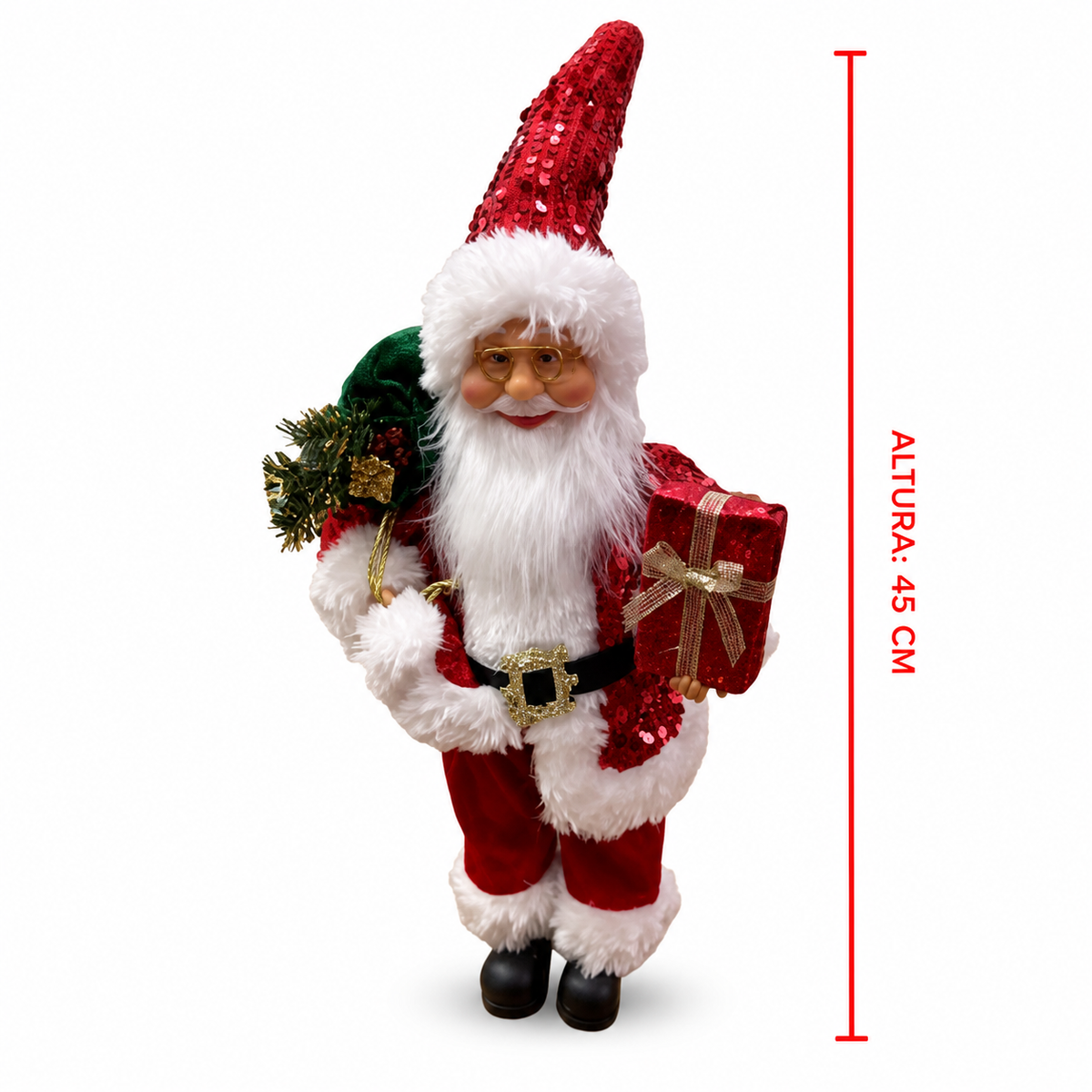 Figura de Papá Noel de 45 cm — 9997-17 sobre fondo blanco