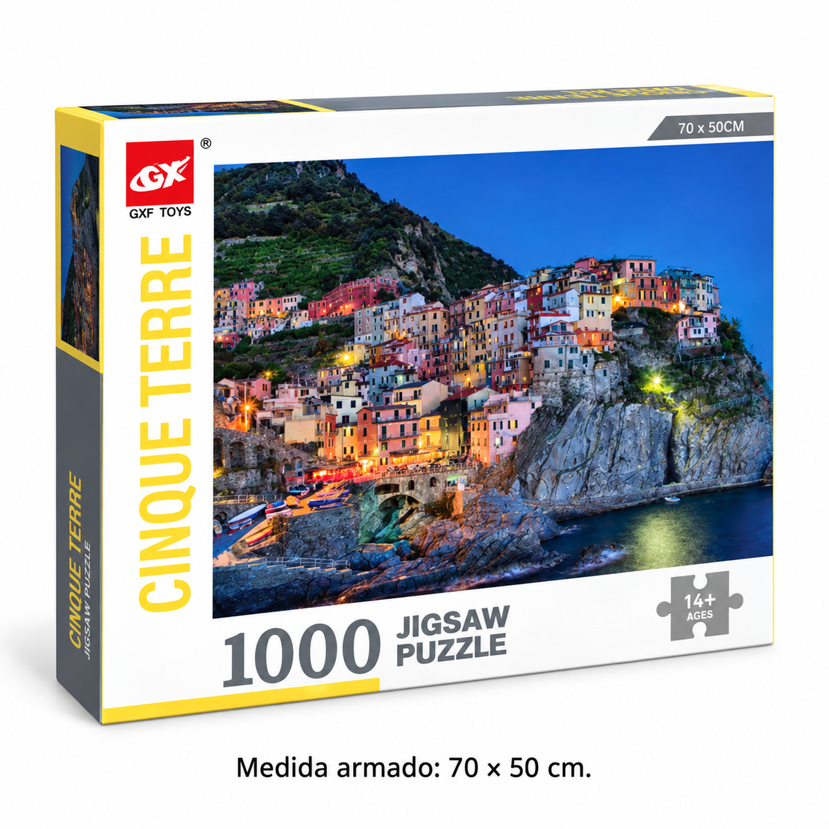 Rompecabezas Cinque Terre, 1000 piezas GXF1000-27B — vista sobre fondo blanco