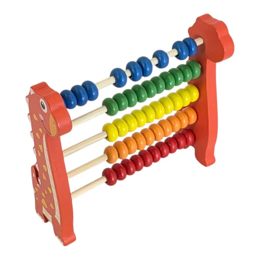 Ábaco infantil de madera con diseño de jirafa — imagen 2