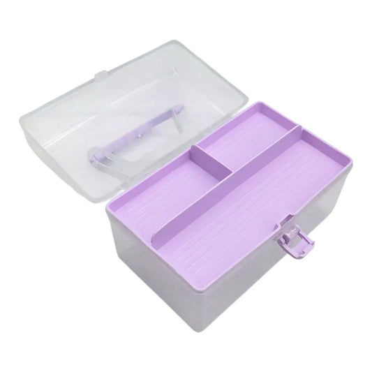 Caja organizadora con compartimentos, tapa y asa — imagen 1