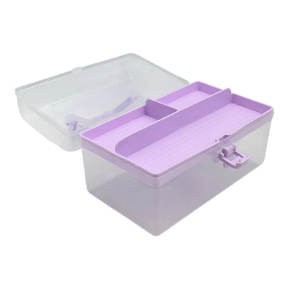 Caja organizadora con compartimentos, tapa y asa — imagen 4