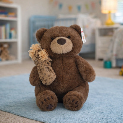 Peluche Osito Duoguo 40 cm, Oso de Peluche Marrón con Accesorio Decorativo, Textura Suave, Juguete para Niños y Regalo